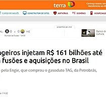 Grupos estrangeiros injetam R$ 161 bilhes at novembro em fuses e aquisies no Brasil